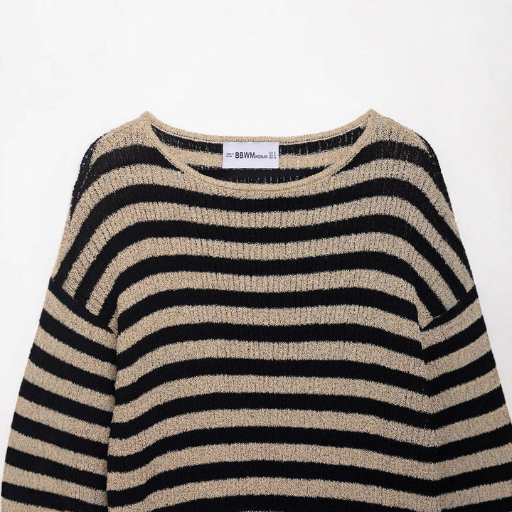 Damen Strickpullover mit stilvollem Streifendessin und weichem Material Drune