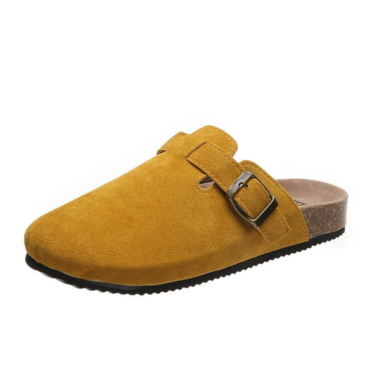 Damen Clogs mit elegantem Lederobermaterial und modischem Schnallen-Design Drune