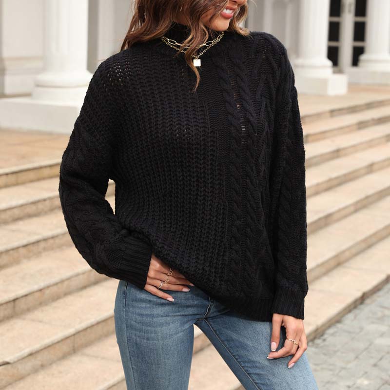 Drune | Zopfmuster Strickpullover im Klassischen Design