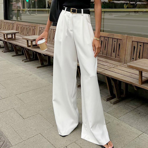 Damen Hochtaillierte Marlenhose Drune