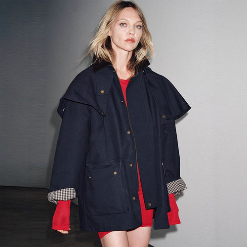 Damen wasserabweisende Outdoor-Jacke mit innovativem Kapuzen-Design Drune