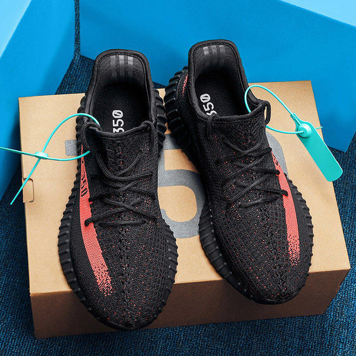 Damen sportliche und luftige Sneakers mit atmungsaktivem Strickoberteil Drune