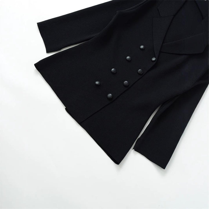 Damen elegante Blazerjacke mit doppelter Knopfleiste und femininer Silhouette Drune