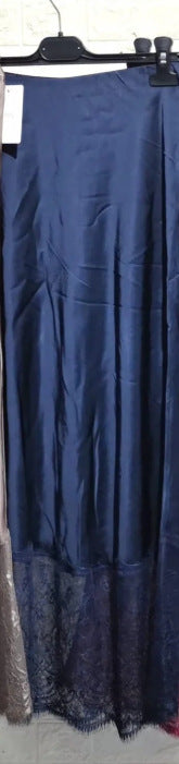Damen eleganter Maxirock mit feiner Spitzenverzierung und fließendem Fall Drune