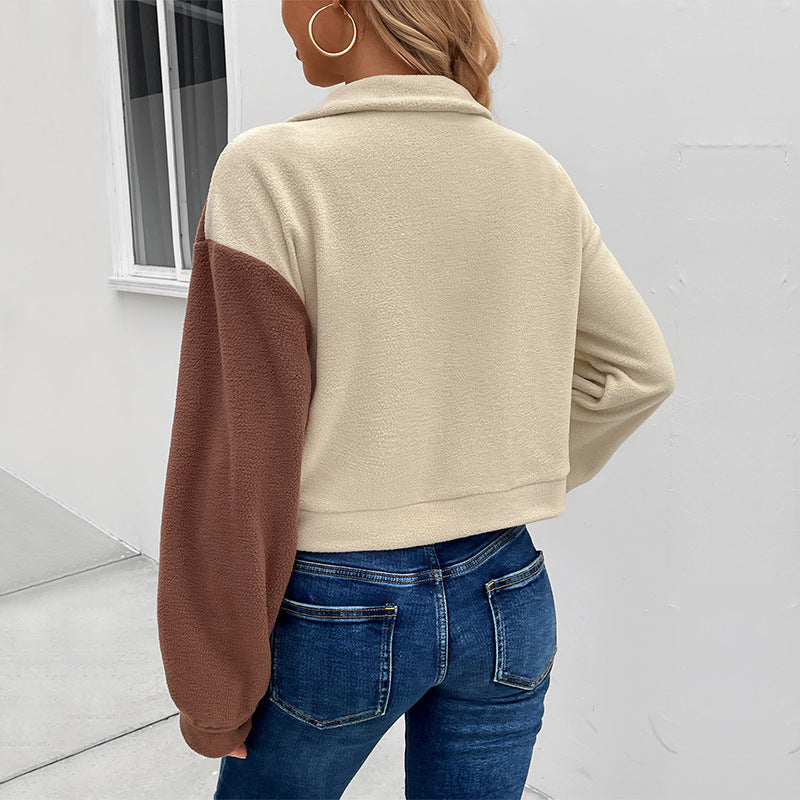 Damen Fleecejacke mit Taschen und modischem Schnitt Drune