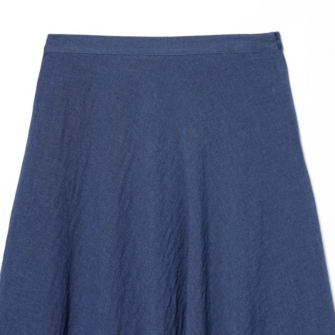 Damen Maxirock mit fließendem Schnitt und asymmetrischen Details Drune