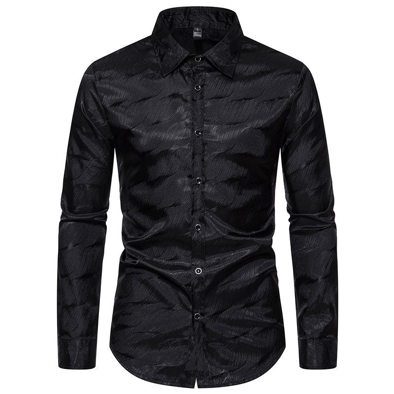 Herren Elegantes Hemd mit einzigartigem Strukturdesign Drune
