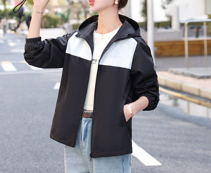 Damen leichte Übergangsjacke mit praktischem Kapuzen-Design Drune
