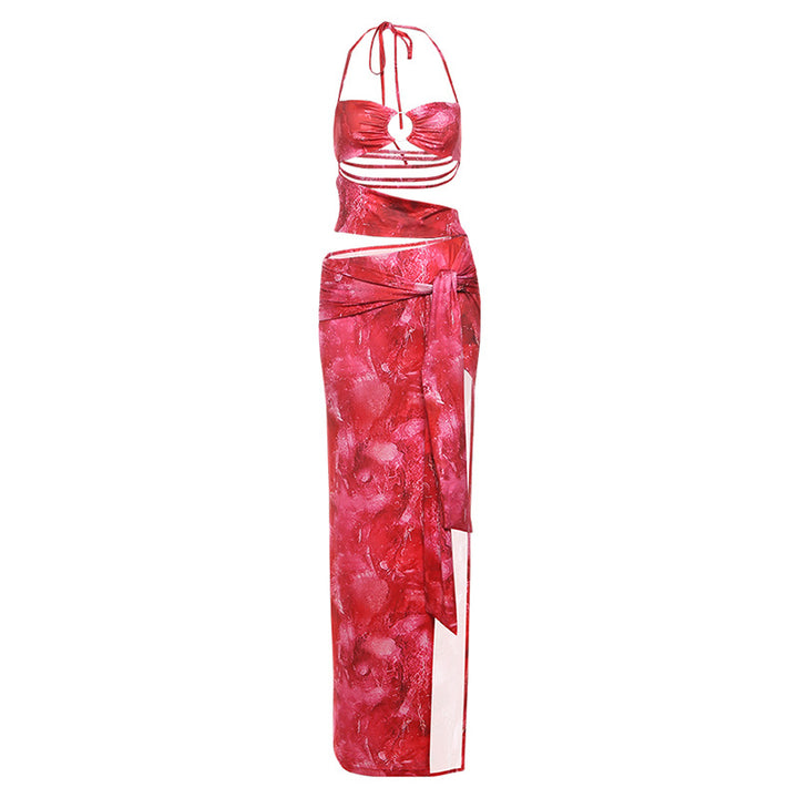 Damen schickes Bandeau-Top mit maxi Rock Drune