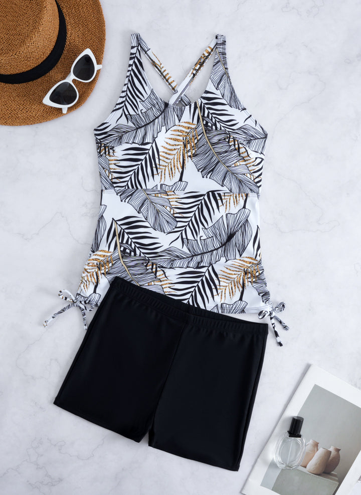 Damen Tankini-Set mit modischem Blumendesign und bequemen Shorts Drune