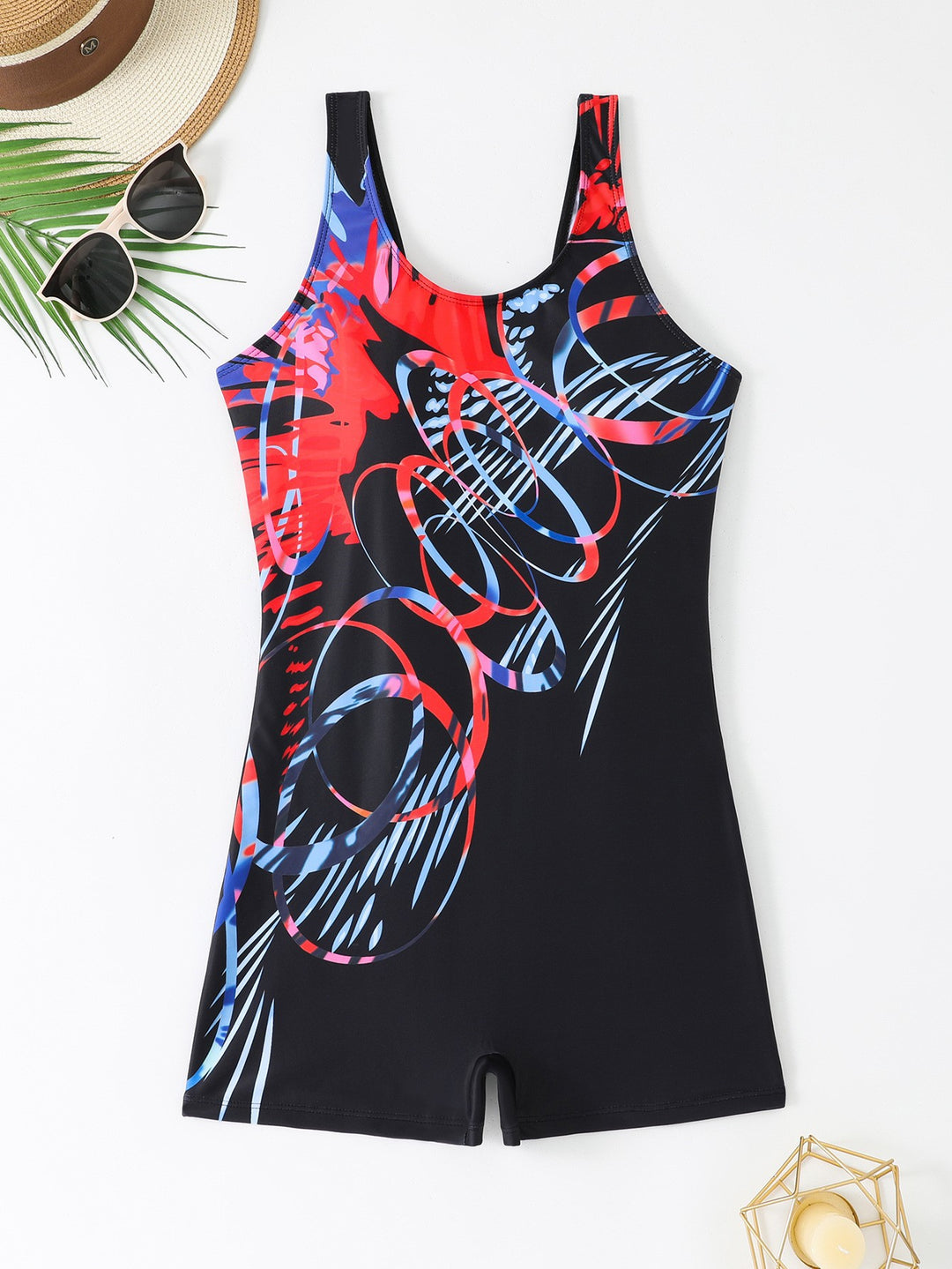 Damen Sportlicher Schwimmanzug mit trendigem grafischen Design und komfortabler Passform Drune
