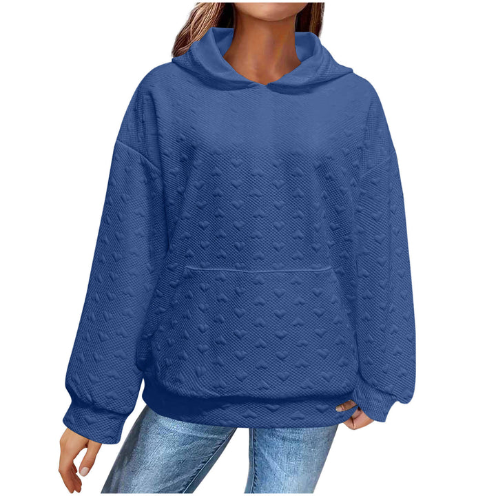 Damen Kuscheliger Oversized Hoodie mit strukturierter Oberfläche Drune