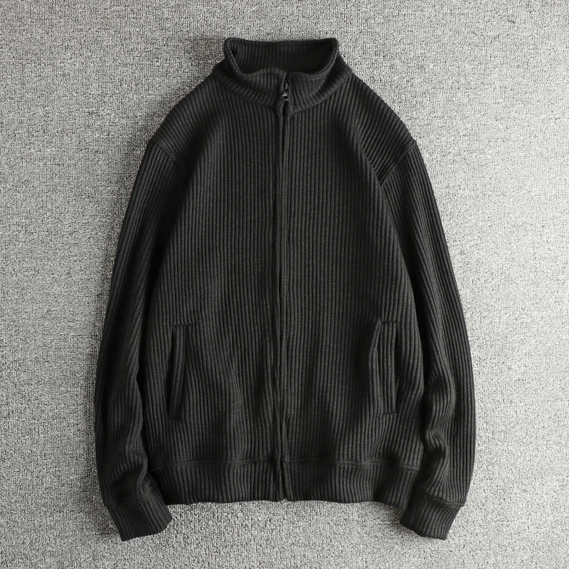 Damen Strickjacke mit hohem Kragen und praktischen Taschen Drune
