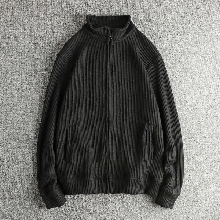 Damen Strickjacke mit hohem Kragen und praktischen Taschen Drune