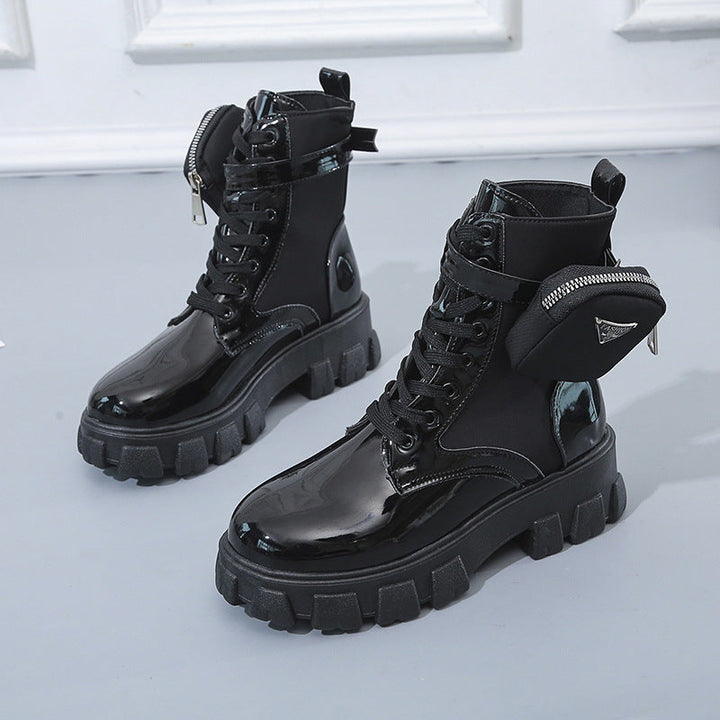 Damen High-Top Stiefel mit robustem Sohlendesign und praktischem Reißverschluss Drune