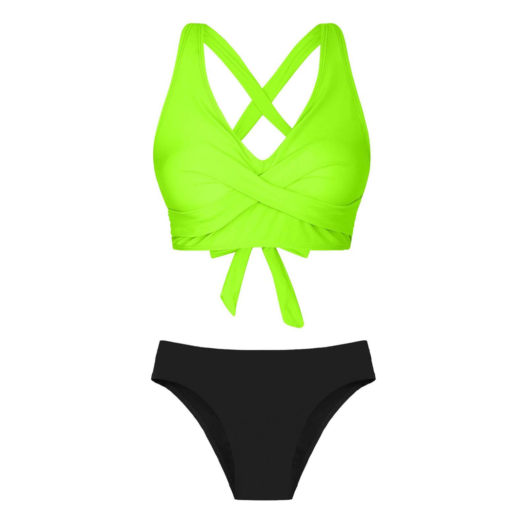 Damen Zweiteiliger Badeanzug mit floralem Design Drune