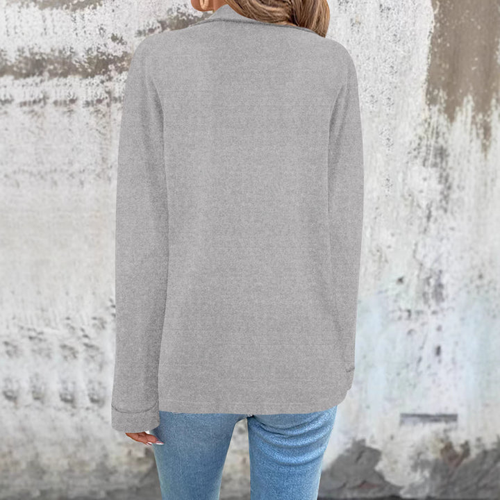 Damen modische Oversized-Blazerjacke mit praktischen Taschen Drune