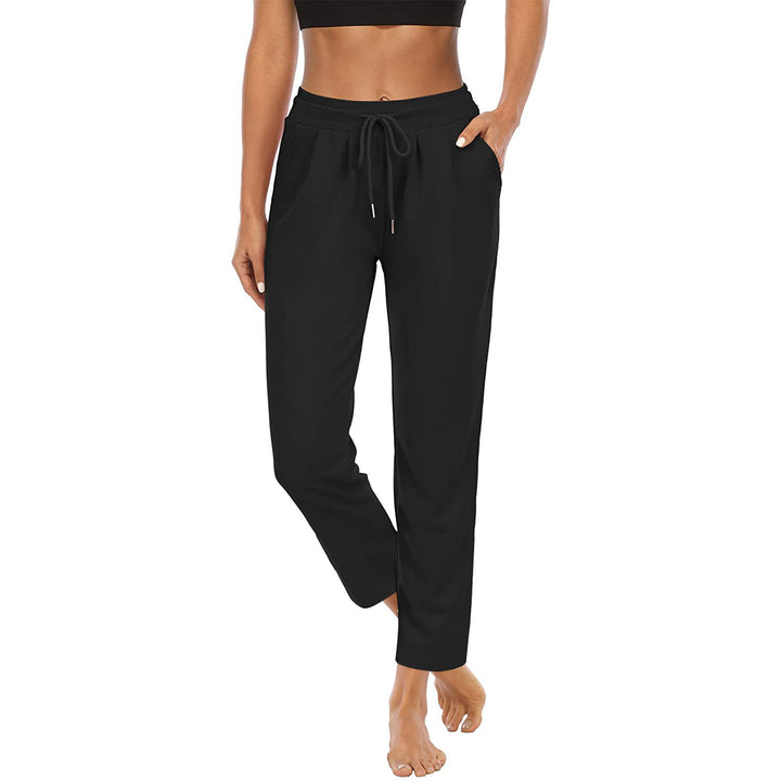 Damen bequeme Freizeithose mit elastischem Bund und seitlichen Taschen Drune