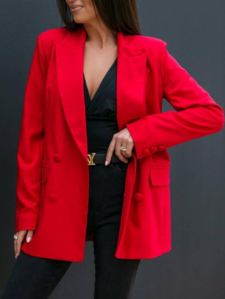 Damen modischer Blazer mit doppelter Knopfleiste und raffiniertem Schnitt Drune