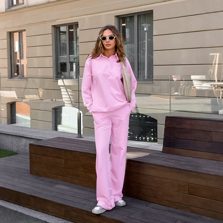 Damen Bequemes Sweatpants-Set mit lässigem Schnitt Drune