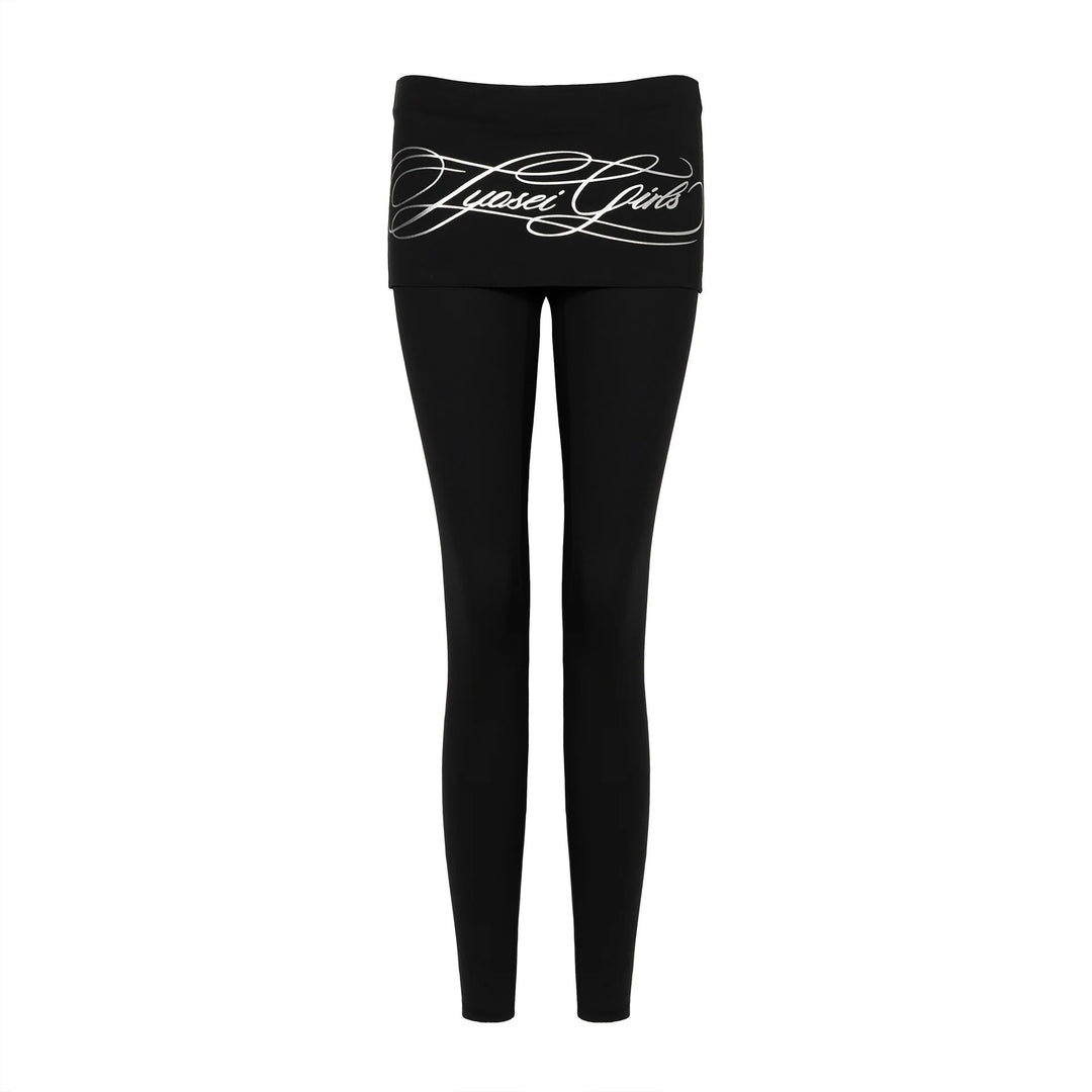 Damen Sportliche Leggings mit breitem Bund Drune
