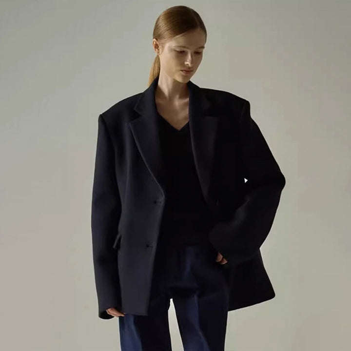 Damen eleganter Oversize-Blazer mit raffinierter Innenjacke Drune