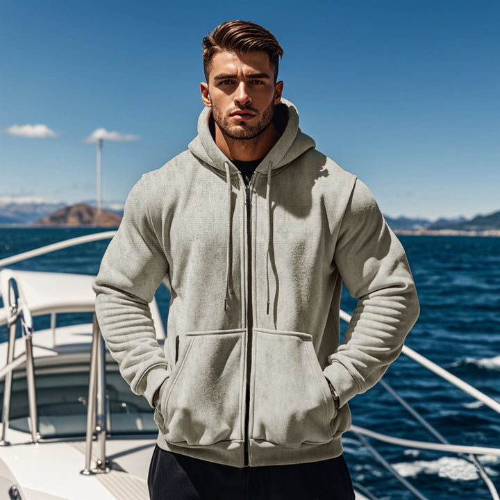 Herren Sportliches Freizeit-Set mit Kapuze und Reißverschluss Drune