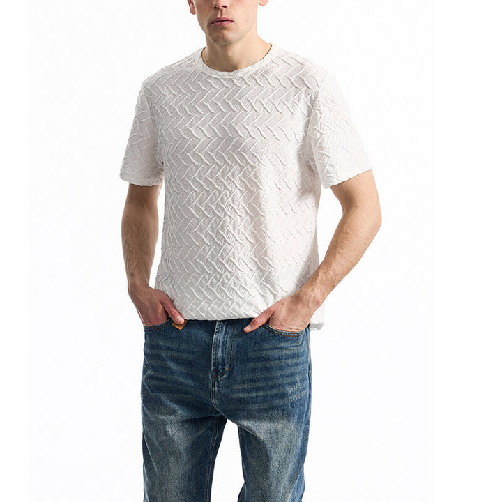 Herren modernes T-Shirt mit strukturiertem Design Drune