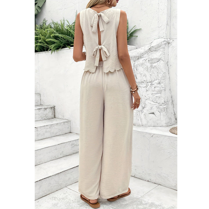Damen Lässiger Jumpsuit mit elegantem Rückenausschnitt und weitem Bein Drune