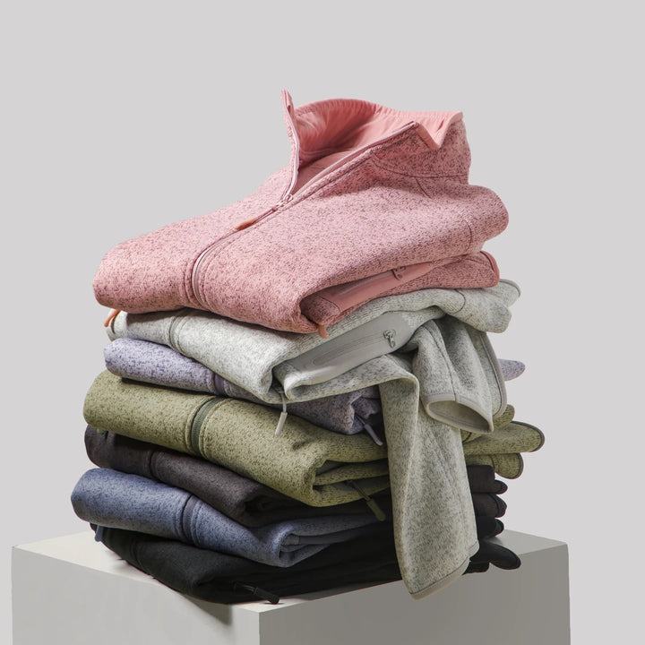 Damen Fleecejacke mit seitlichen Reißverschlusstaschen und hohem Kragen Drune