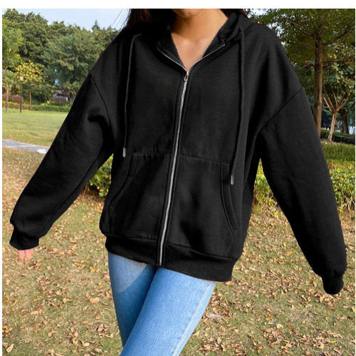 Damen bequeme Kapuzenjacke mit praktischen Taschen und lässigem Schnitt Drune