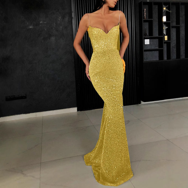 Damen Funkelndes Abendkleid im Sleek-Design Drune
