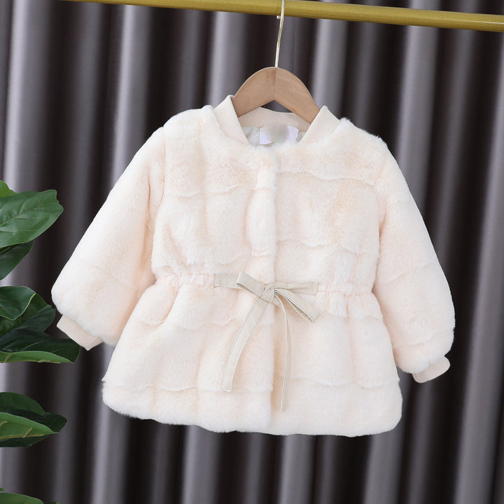 Damen kuschelige, gepolsterte Jacke mit Taillengürtel Drune