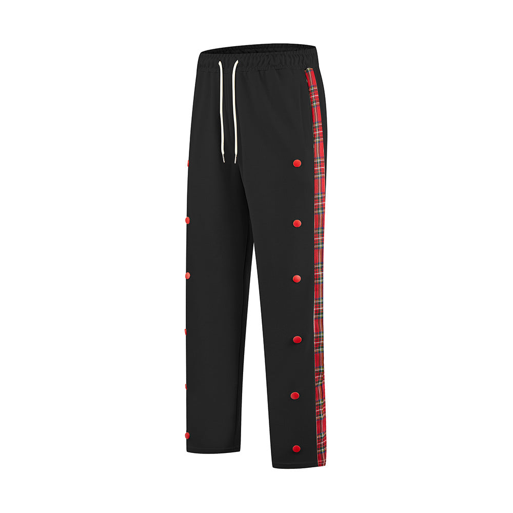 Herren Sportliche Jogginghose mit Druckknopf-Design und elastischem Bund Drune