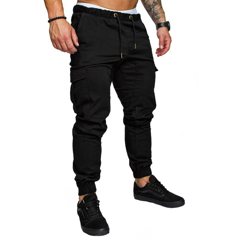 Herren nan Slim-Fit Cargo-Joggerhose mit elastischem Tunnelzug, verstärkten Nähten und Mehrfachtaschen Drune