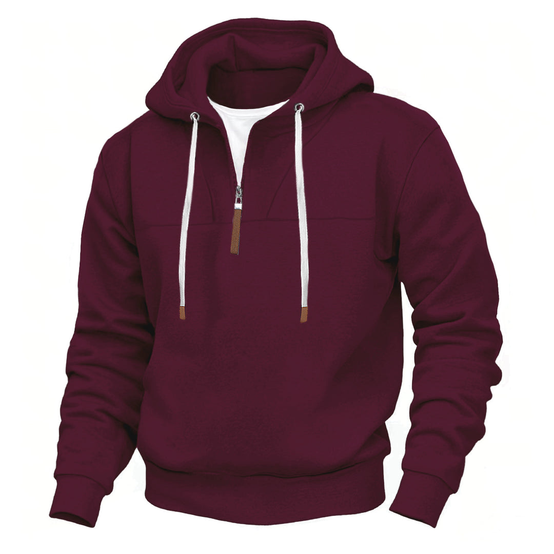 Herren Kapuzenpullover mit halbem Reißverschluss und hochwertigen Materialien Drune