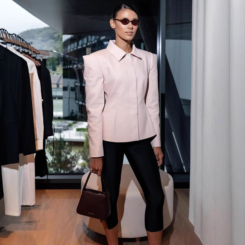 Damen Modischer Blazer mit strukturiertem Schnitt Drune