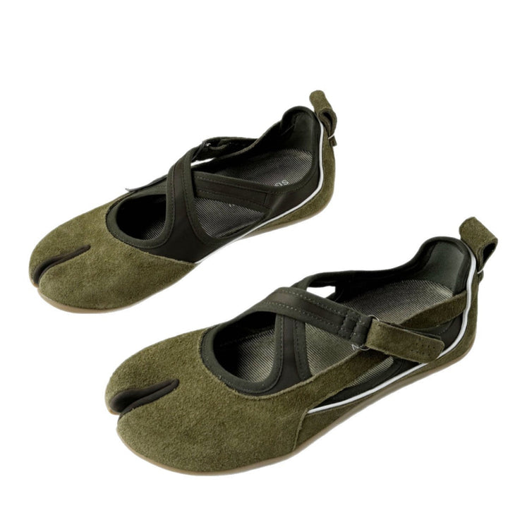Damen Sportliche Ballerinas mit flexiblem Riemchen und atmungsaktivem Obermaterial Drune