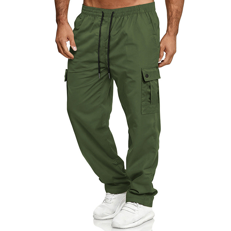 Herren nan lockere Cargo-Hose mit elastischem Bund und Kordelzug Drune