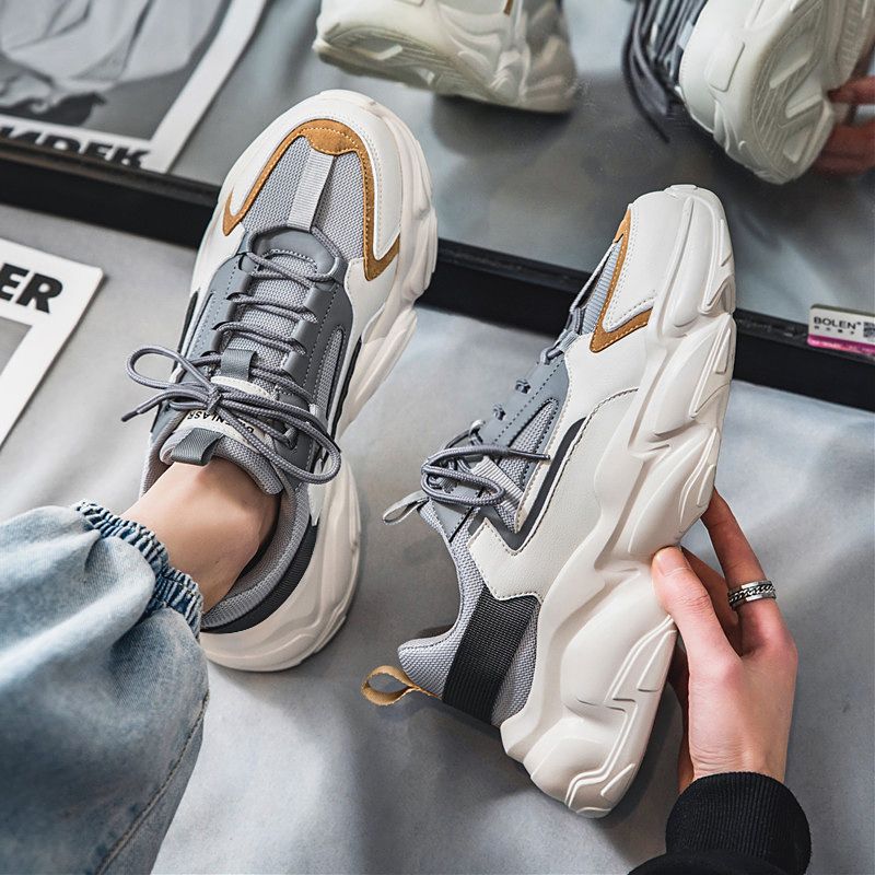 Damen moderne Sneakers mit atmungsaktivem Mesh-Obermaterial und dämpfender Sohle Drune