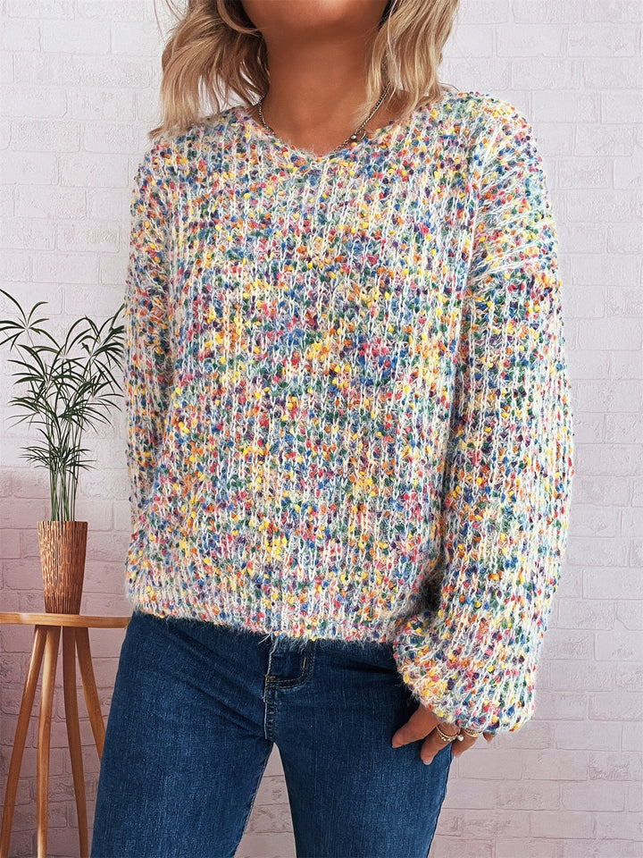Damen gemütlicher Strickpullover Drune