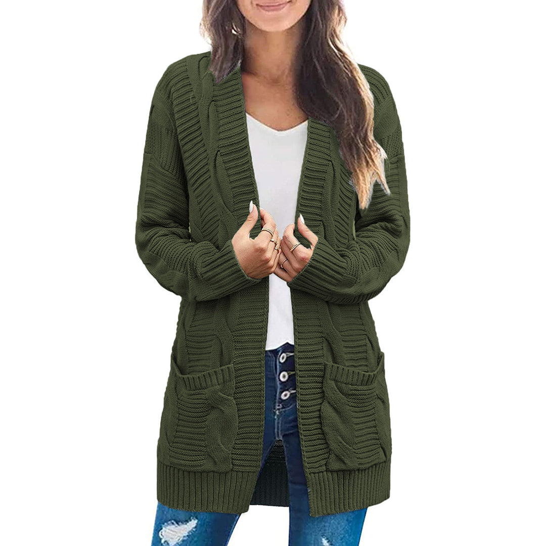 Damen Grobstrick-Cardigan mit Taschen und strukturierter Maschenoptik Drune
