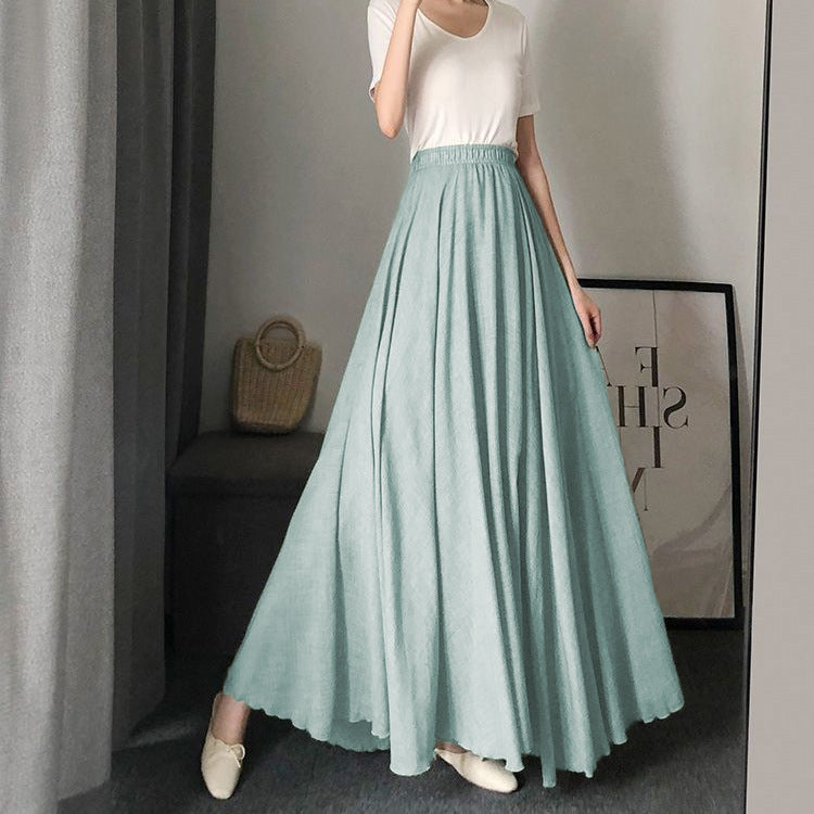 Damen Maxi-Rock mit elastischem Bund und weichem Stoff Drune