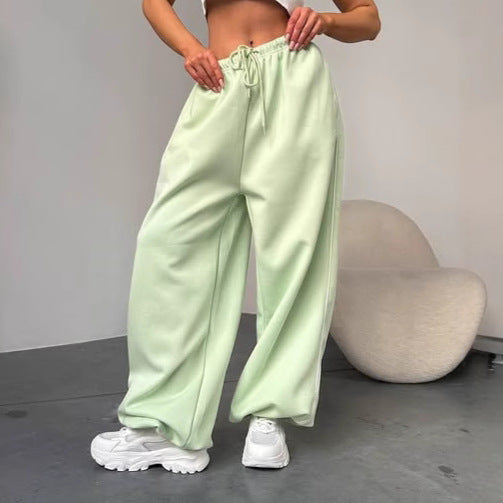 Damen Weite Sporthose mit elastischem Bund Drune
