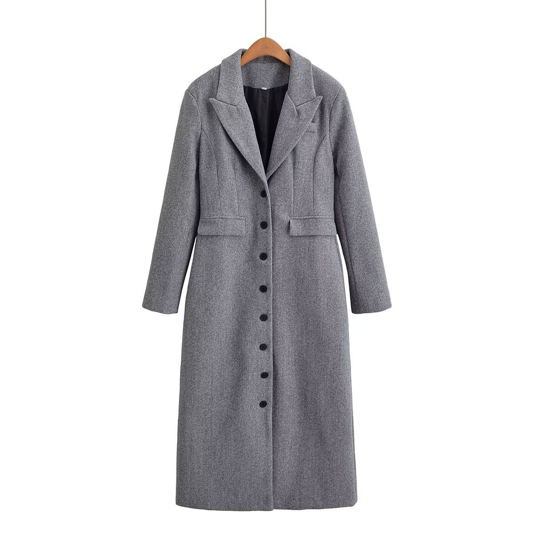 Damen eleganter Bouclé-Mantel Drune