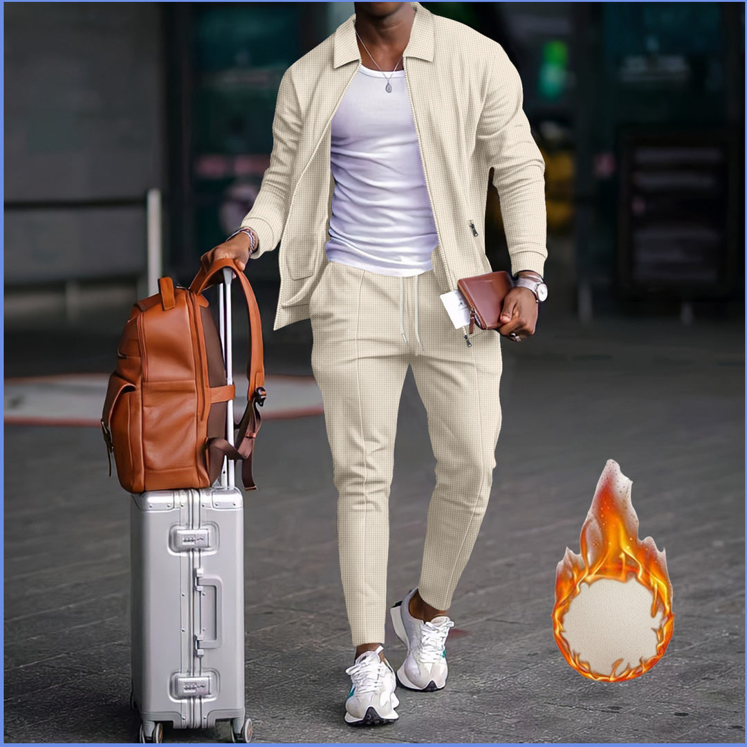 Herren modische Reisedaunenjacke mit funktionalen Taschen und elastischem Bund Drune