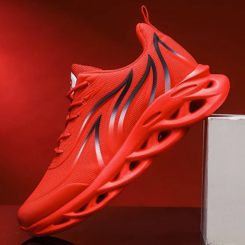 Herren futuristische Wellen-Sohlensneaker mit atmungsaktivem Strickoberteil Drune