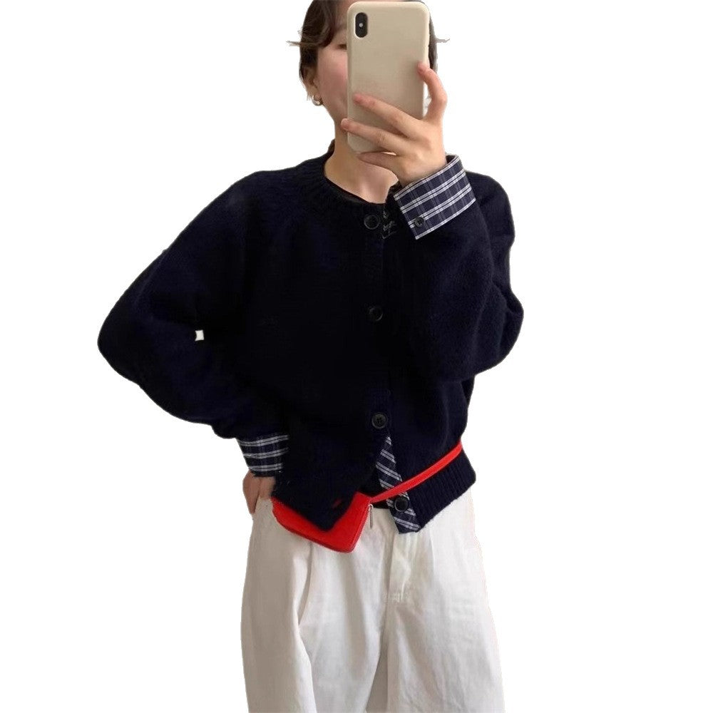 Damen Strickjacke mit eleganten Knopfdetails und hübschem Muster Drune