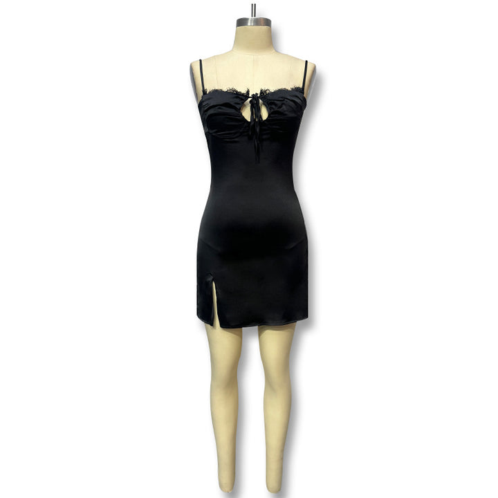 Damen Kleid mit Raffungen und Cut-Out Details Drune