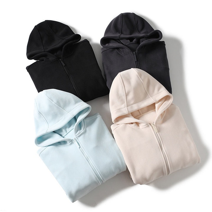 Damen Fleece-Hoodie mit durchgehendem Reißverschluss und Kängurutaschen Drune